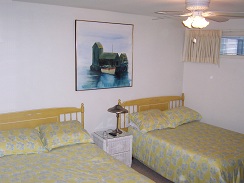 Master bedroom with 2 full size beds