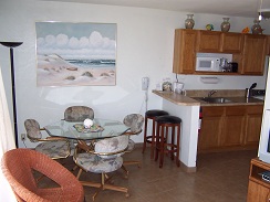 Dining area and kitchen