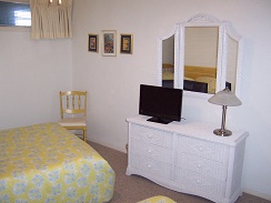 Guest bedroom chest of drawer and TV